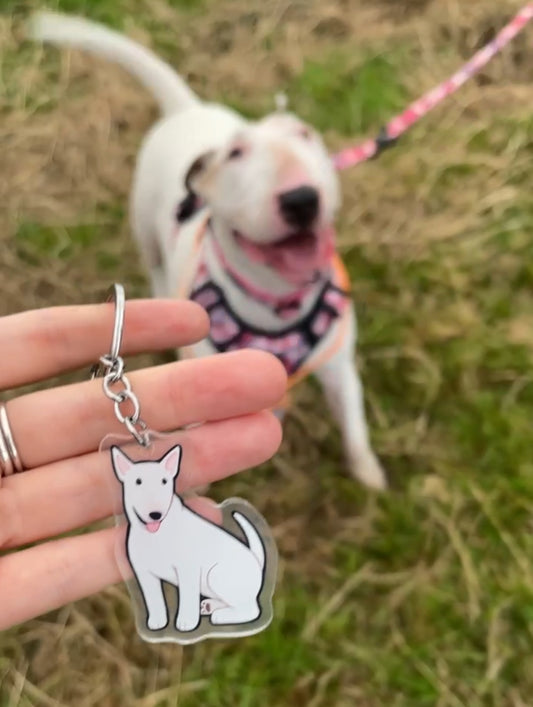 Dog Keyring - Bull Terrier