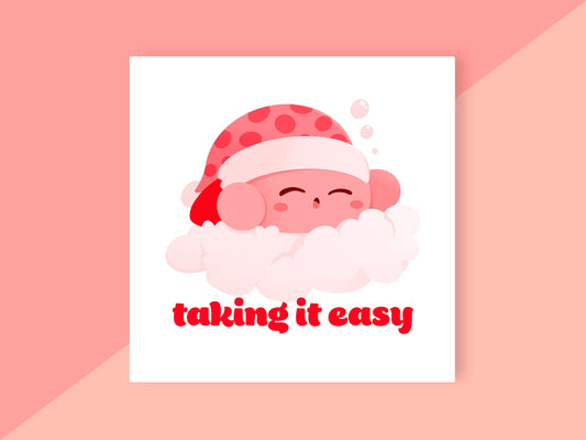 Kirby Taking it Easy - Art Print