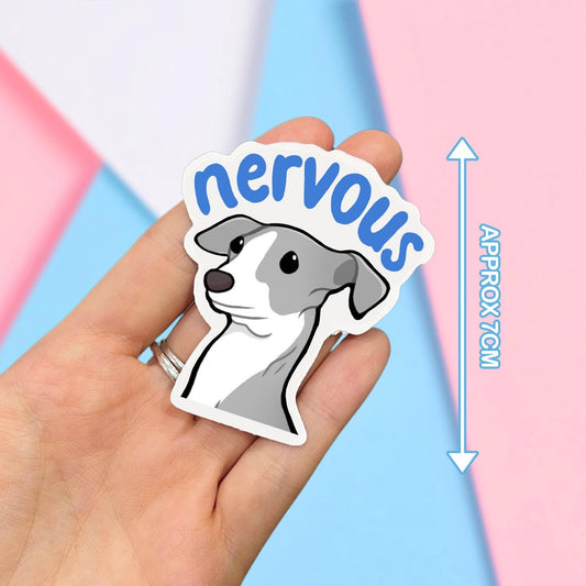 Nervous Greyhound - Single Die-Cut Sticker