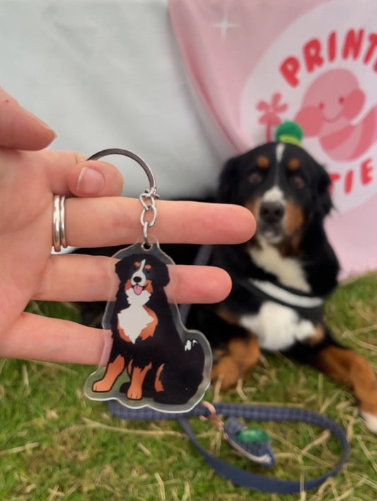 Dog Keyring - Bernese Mountain Dog