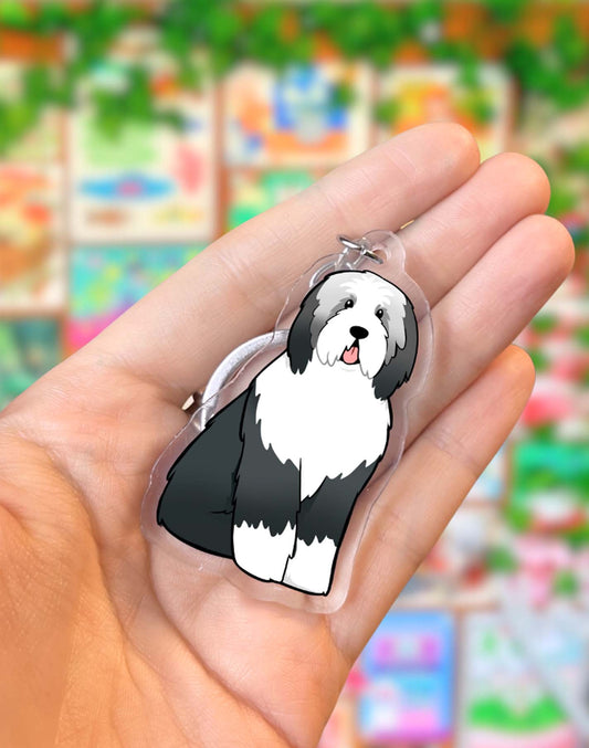 Dog Keyring - Bearded Collie