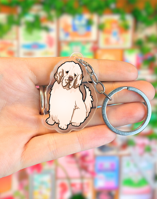 Dog Keyring - Clumber Spaniel
