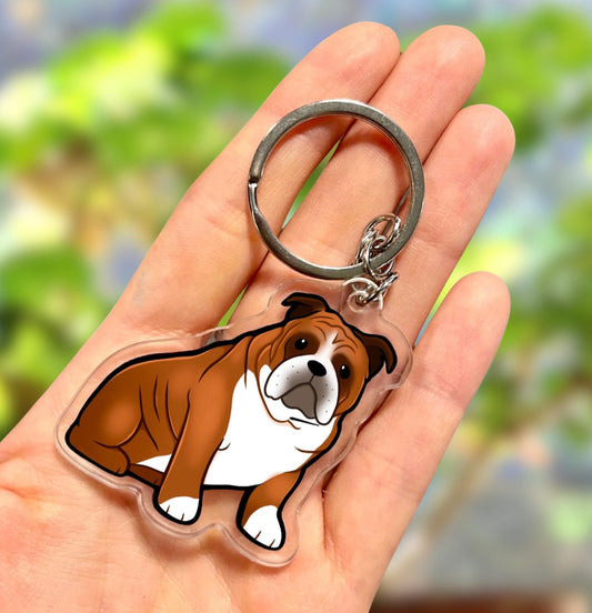 Dog Keyring - British Bulldog