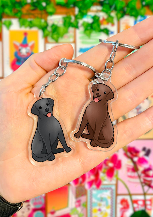 Dog Keyring - Curly-Coated Labrador