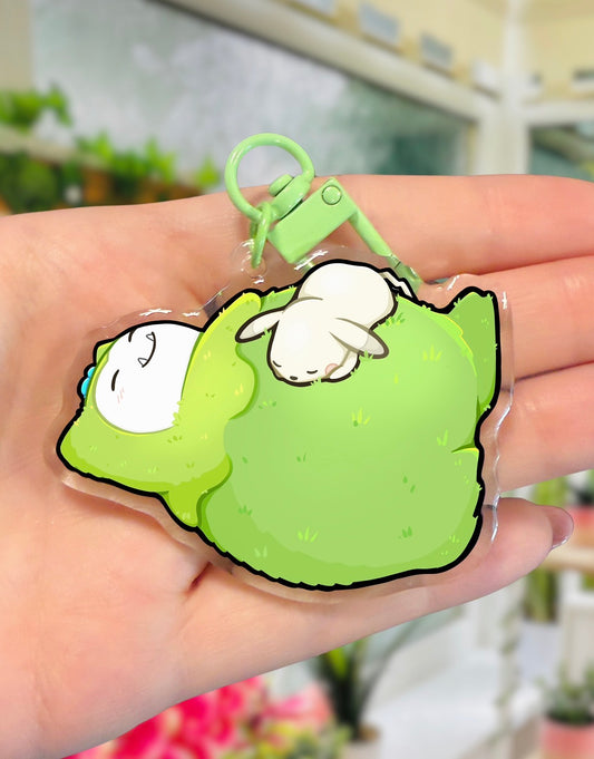 Mosslax and Peakychu - Keyring