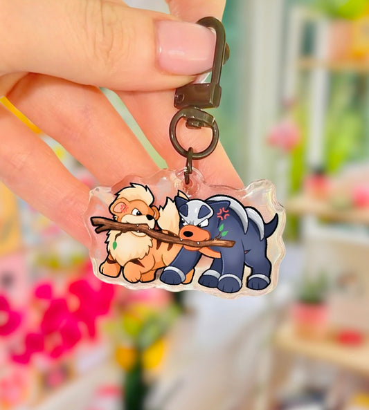 Houndour & Growlithe - Keyring
