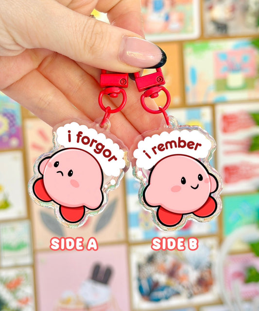 Kirby Forgor & Rember - Double Sided Keyring