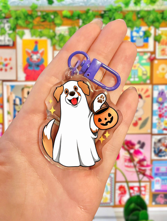 Spooky Dog - Acrylic Keyring