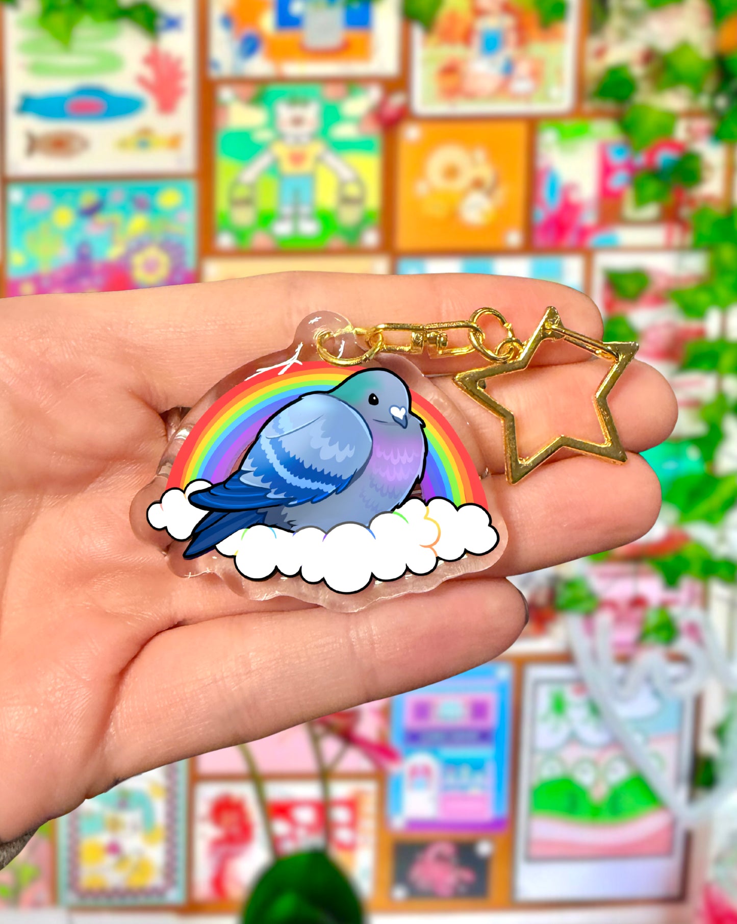 Rainbow Pigeon - Keyring
