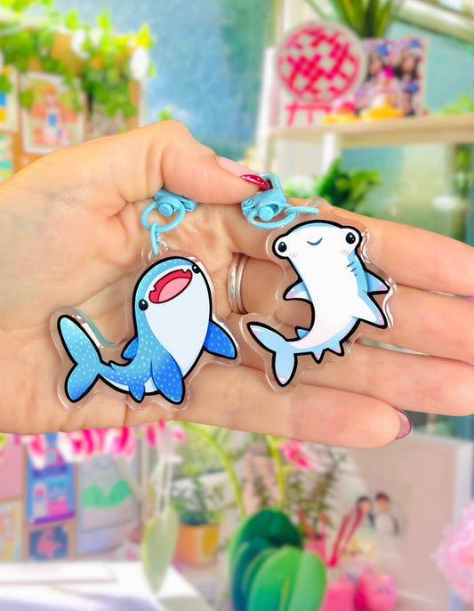 Shark Keyring - Hammerhead or Whale Shark