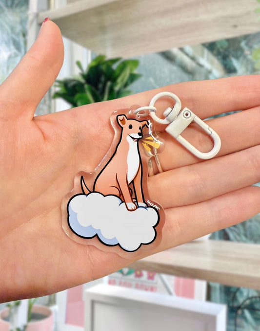 Dog of Wisdom - Cloud Dog Acrylic Keyring