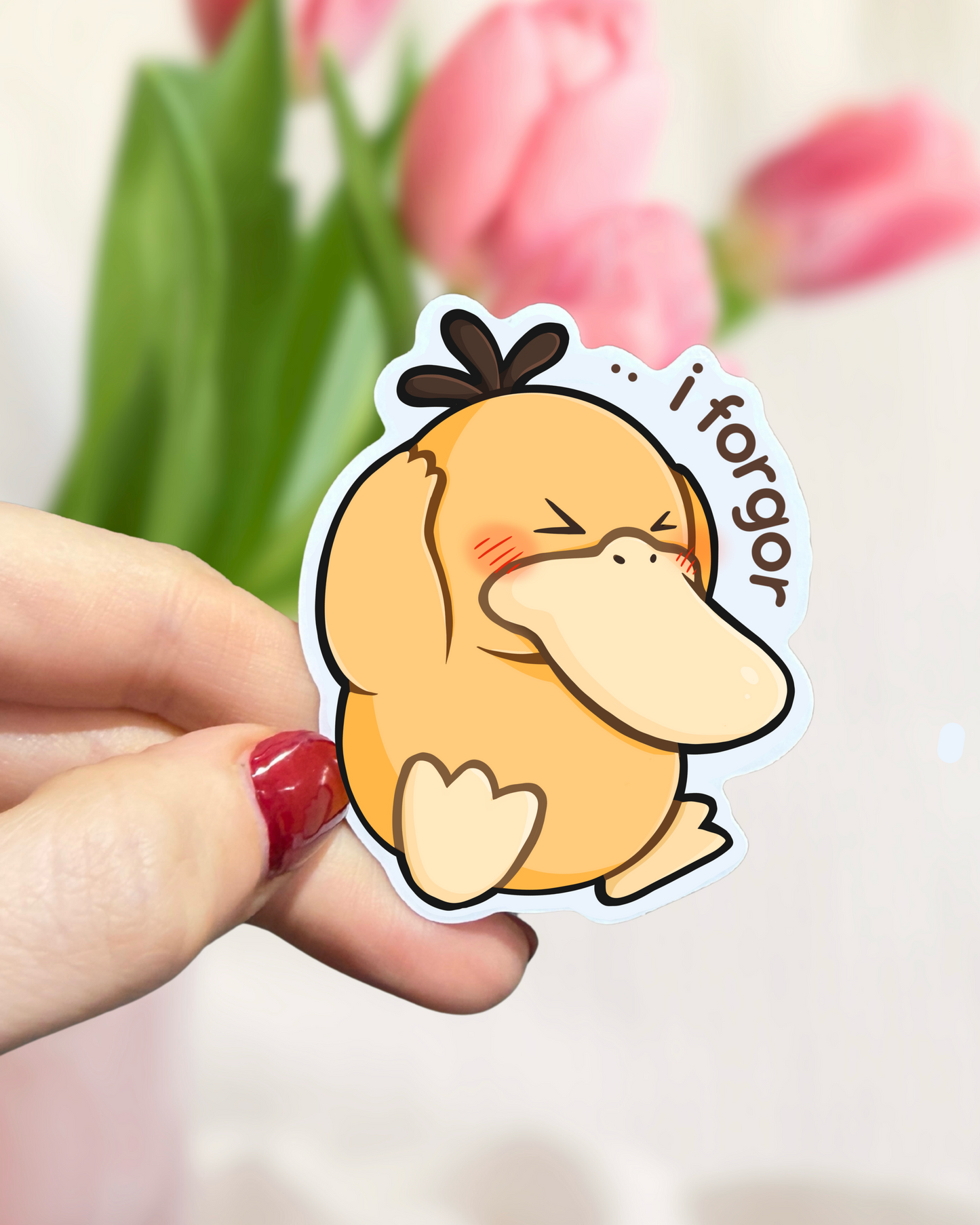 Psyduck Forgor - Single Sticker